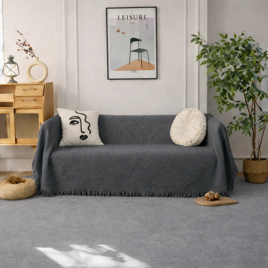 Calobre - Ριχτάρι Γκρί Σκούρο Σενίλ 180x320cm C24-16320 — 1