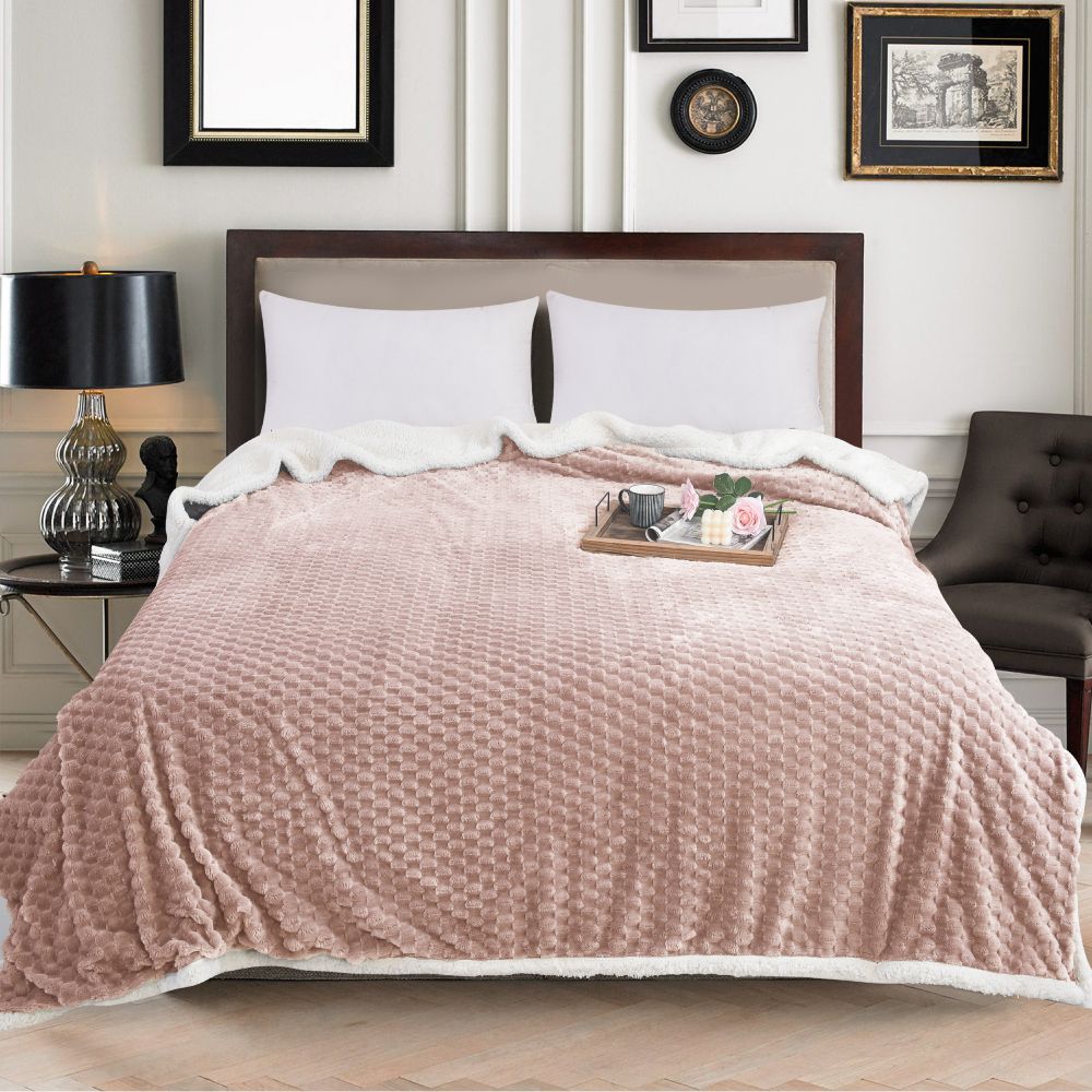 Κουβέρτα Προβατάκι Sherpa Υπέρδιπλη Μπεζ 220x240cm 3kg GB-D14