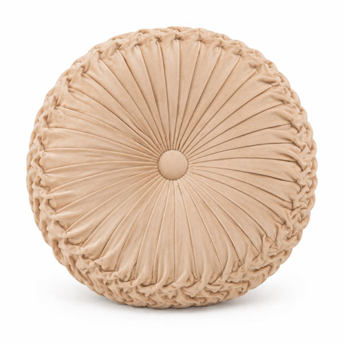 Decor Velvet Μπεζ Διακοσμητικό Μαξιλαράκι Στρόγγυλο 40cm HLRZD-08 — 2