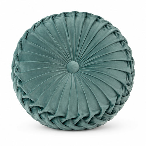 Decor Velvet Πετρόλ Διακοσμητικό Μαξιλαράκι Στρόγγυλο 40cm HLRZD-10 — 2