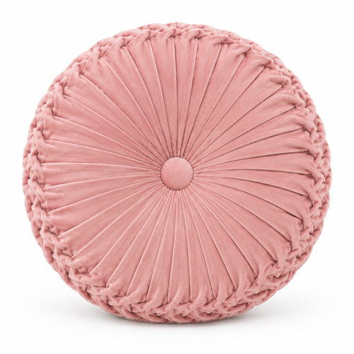 Decor Velvet Ροζ Διακοσμητικό Μαξιλαράκι Στρόγγυλο 40cm HLRZD-09 — 2