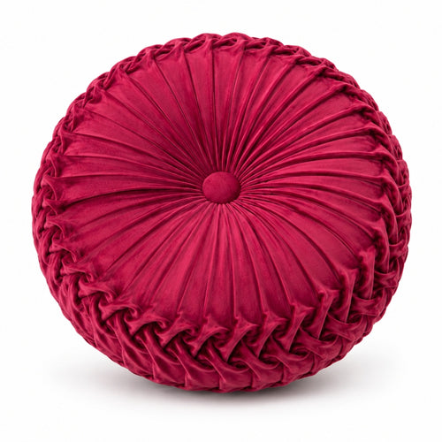 Decor Velvet Μπορντό Διακοσμητικό Μαξιλαράκι Στρόγγυλο 40cm HLRZD-14 — 2