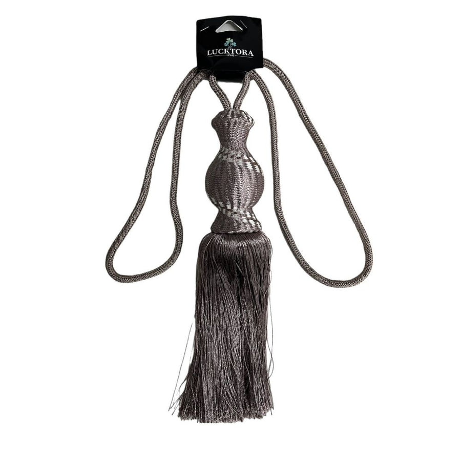 Retro Δέστρα Φούντα Σκούρο Γκρι 50cm L1332-5 — 1