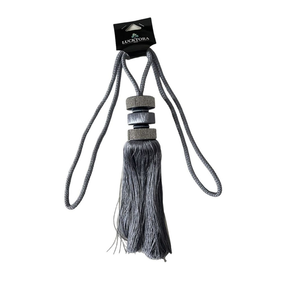 Luxury Δέστρα Φούντα Γκρι 50cm L3332-3 — 1