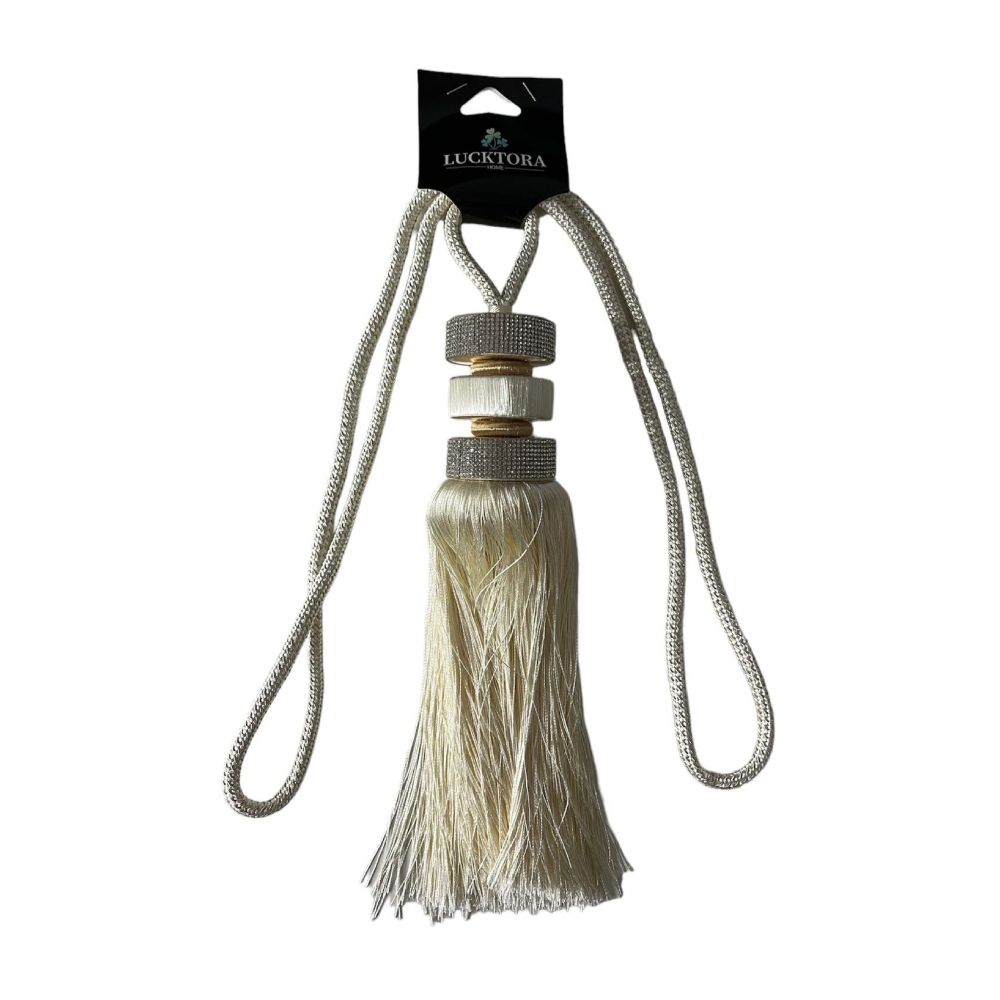 Luxury Δέστρα Φούντα Εκρού 50cm L3332-4