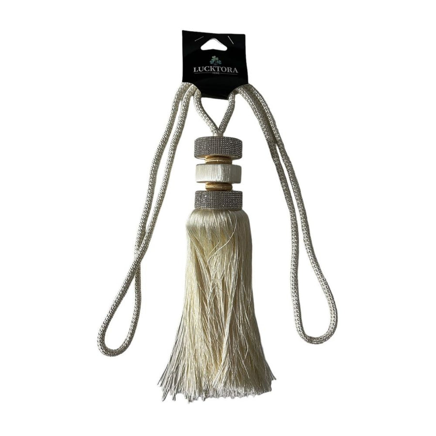Luxury Δέστρα Φούντα Εκρού 50cm L3332-4 — 1