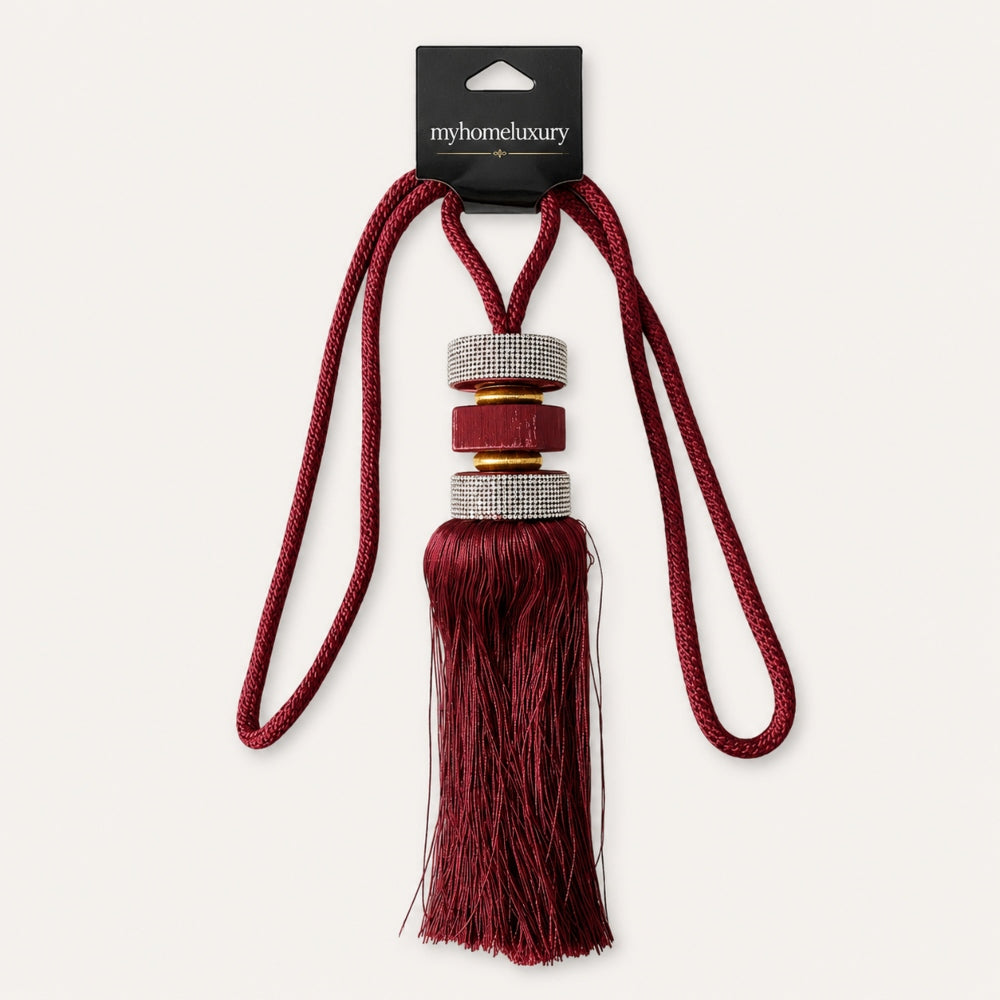 Luxury Δέστρα Φούντα Μπορντό 50cm L3332-1
