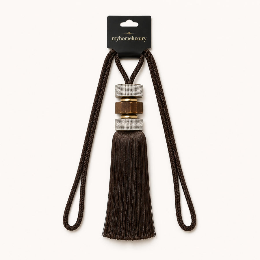 Luxury Δέστρα Φούντα Καφέ 50cm L3332-2 — 1