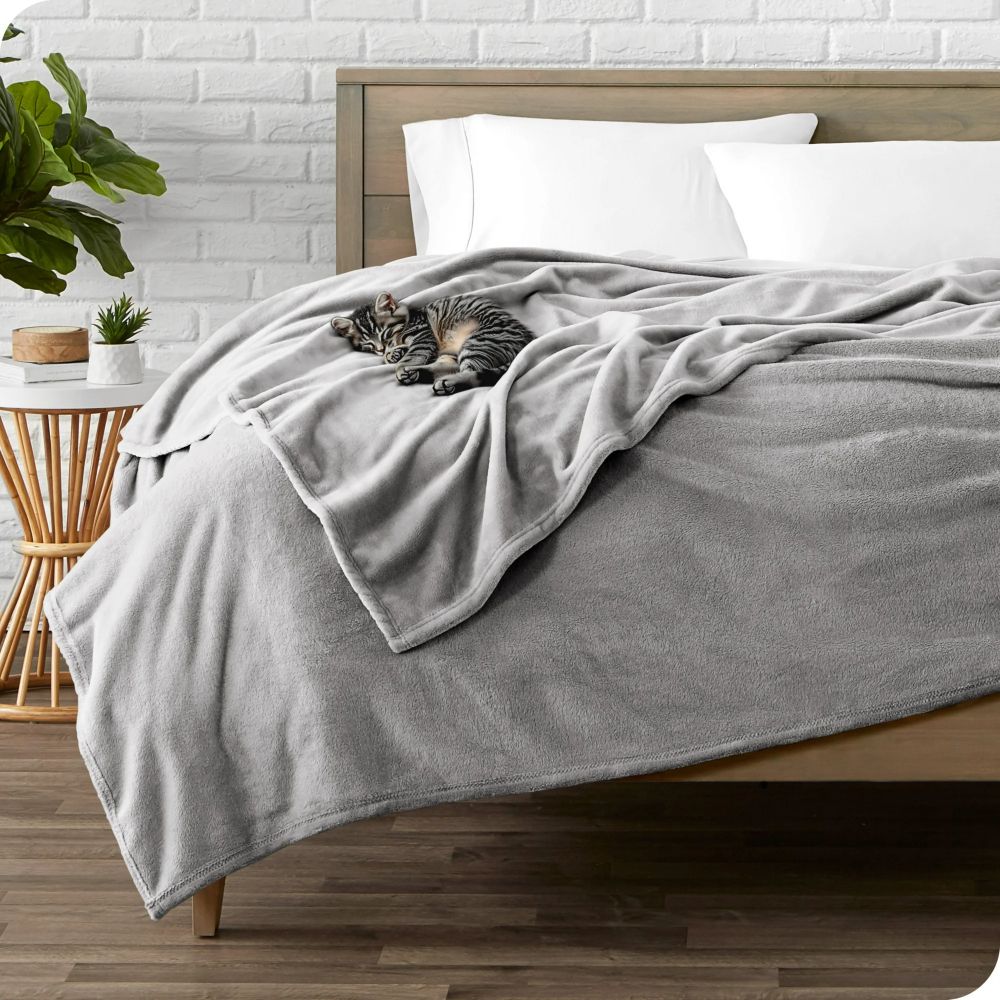 Κουβέρτα Coral Fleece Γκρι Ανοιχτό Υπέρδιπλη 220x240cm PB-11