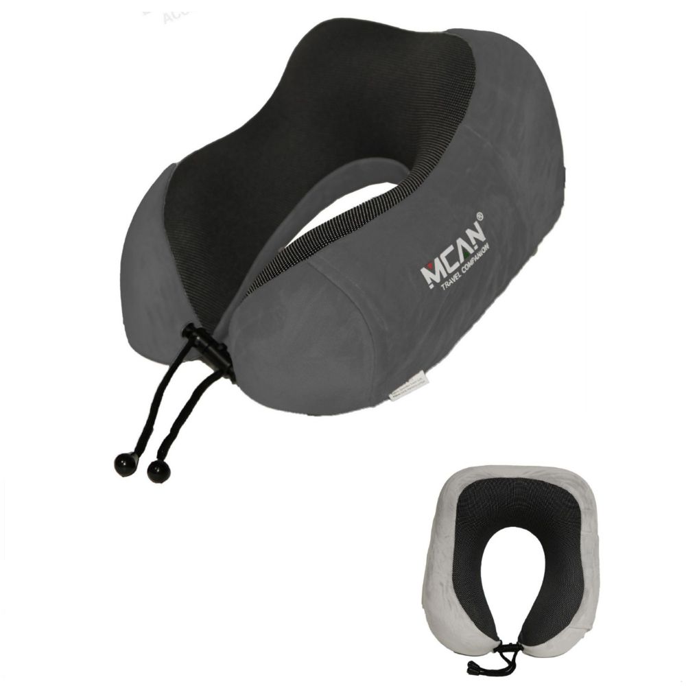 Μαξιλαράκι Ταξιδίου Memory Foam Γκρι Σκούρο Μ19xΠ12εκ. M-13DG