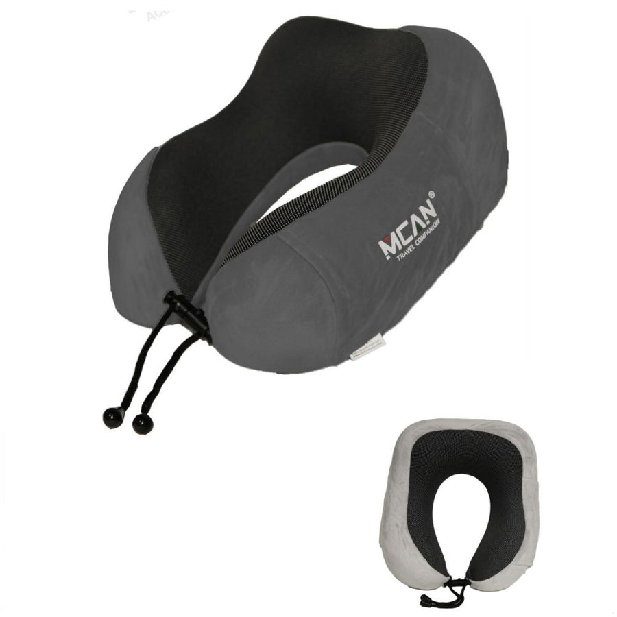 Μαξιλαράκι Ταξιδίου Memory Foam Γκρι Σκούρο Μ19xΠ12εκ. M-13DG — 1