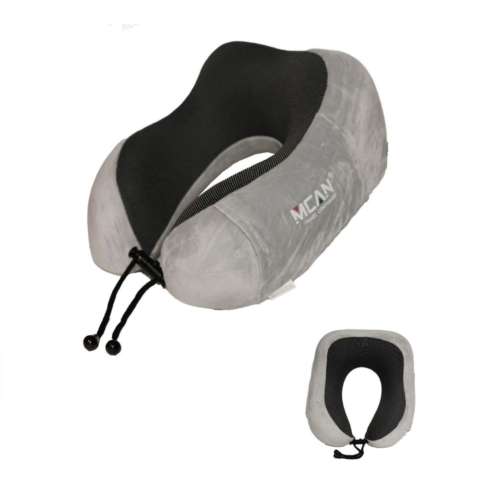 Μαξιλαράκι Ταξιδίου Memory Foam Γκρι Μ19xΠ12εκ. M-13G