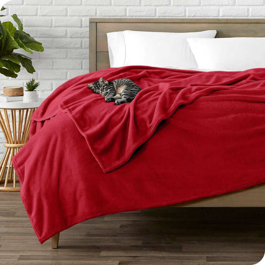 Κουβέρτα Coral Fleece Κόκκινη Υπέρδιπλη 220x240cm PB-02 — 1