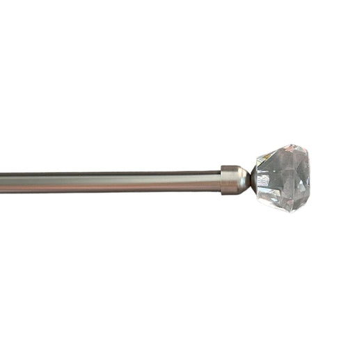 Crystal Μονό Κουρτινόξυλο Ασημί 160 εώς 310 cm 19mm FSJ-S3SILVER — 1