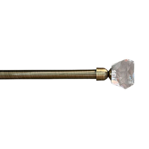 Crystal Μονό Κουρτινόξυλο Χρυσό 120 εώς 200 cm 19mm FSJ-S2GOLD — 1