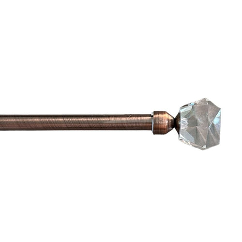 Crystal Μονό Κουρτινόξυλο Μπρονζέ 160 εώς 310 cm 19mm FSJ-S3BRONZE — 1