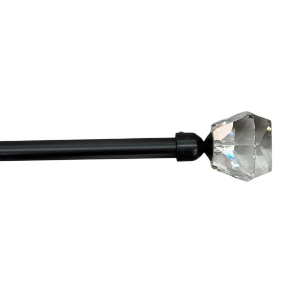 Crystal Μονό Κουρτινόξυλο Μαύρο 160 εώς 310 cm 19mm FSJ-S3BLACK
