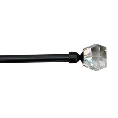Crystal Μονό Κουρτινόξυλο Μαύρο 160 εώς 310 cm 19mm FSJ-S3BLACK — 1