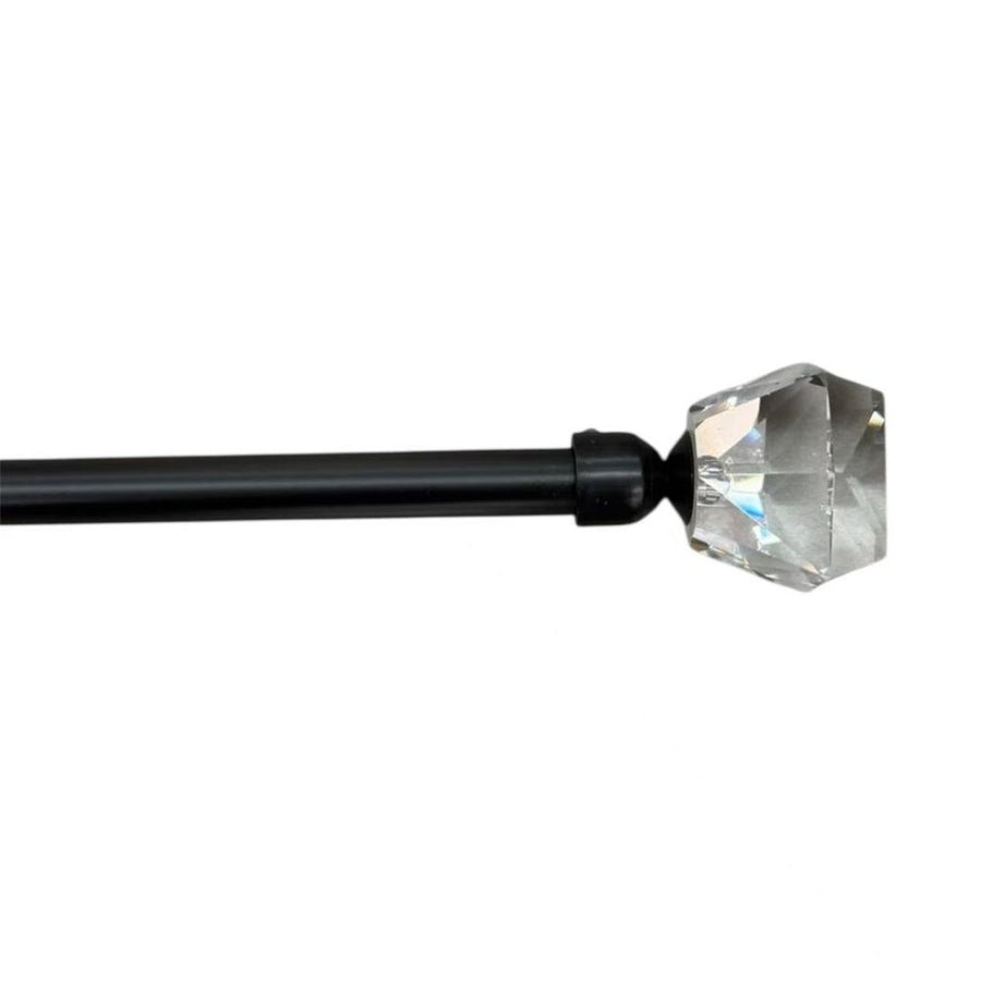 Crystal Μονό Κουρτινόξυλο Μαύρο 160 εώς 310 cm 19mm FSJ-S3BLACK — 1