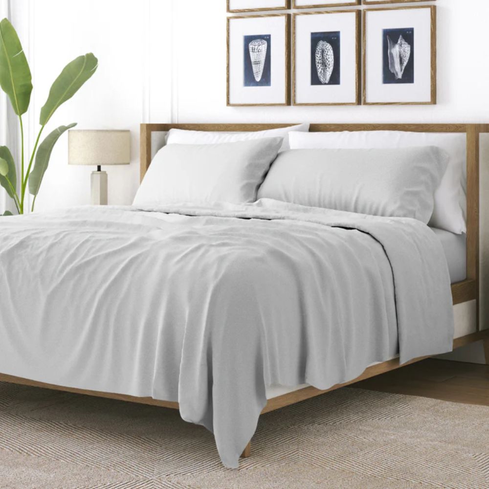 Σετ Σεντόνια Ημίδιπλα Polycotton 160x240 Γκρι LUS-011160