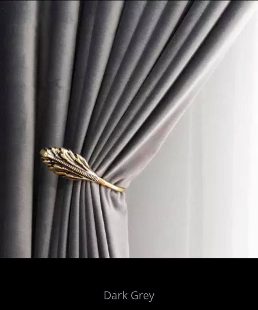 Velvet Κουρτίνα Σκίασης Γκρι Με Τρέσα Υ270xΦ280cm A067-3 — 2