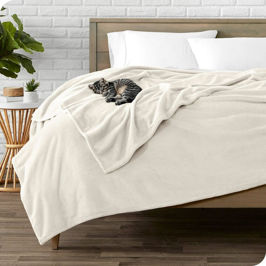 Κουβέρτα Coral Fleece Βανίλια Υπέρδιπλη 220x240cm PB-08 — 1