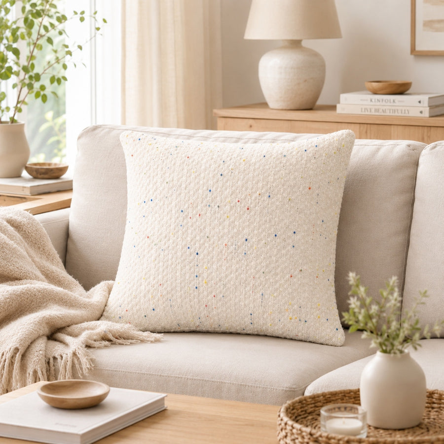 Διακοσμητική Μαξιλαροθήκη 45x45cm Ιβουάρ XMD-5 — 1
