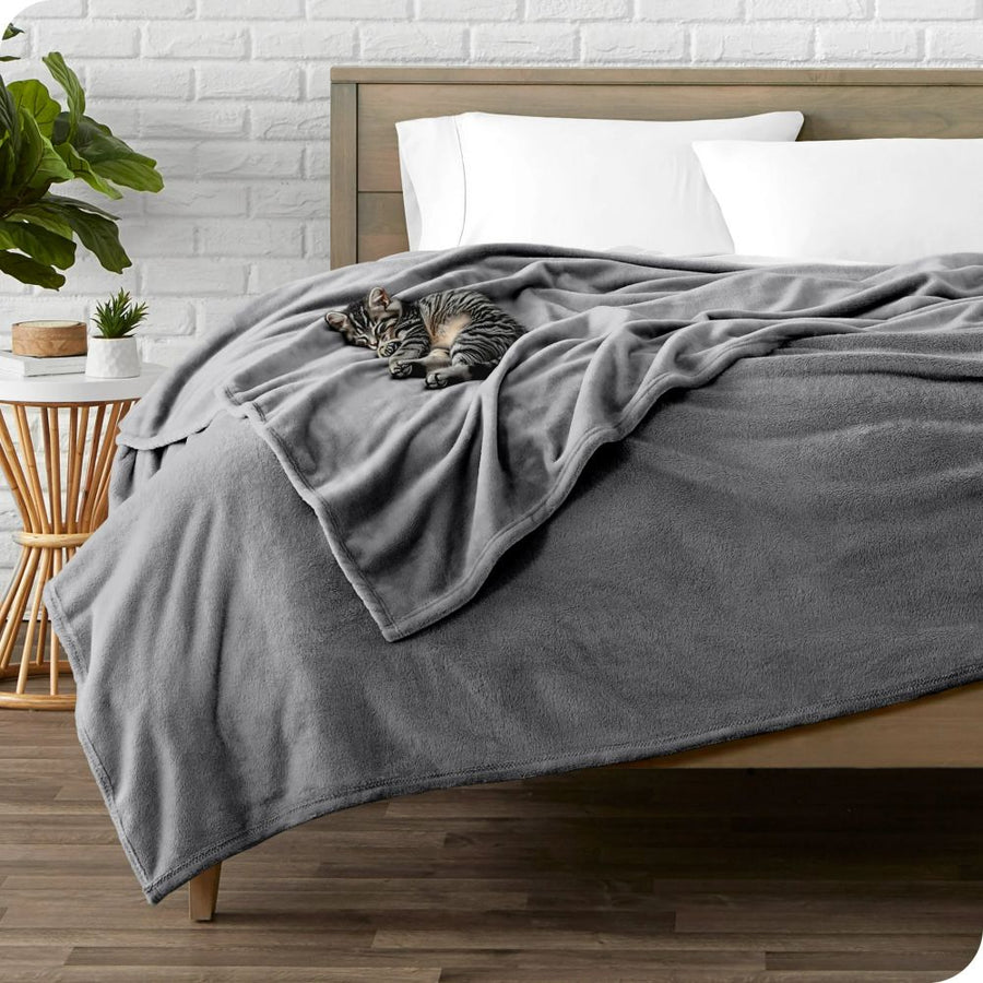 Κουβέρτα Coral Flecce Σκούρο Γκρι Υπέρδιπλη 220x240cm PB-16 — 1