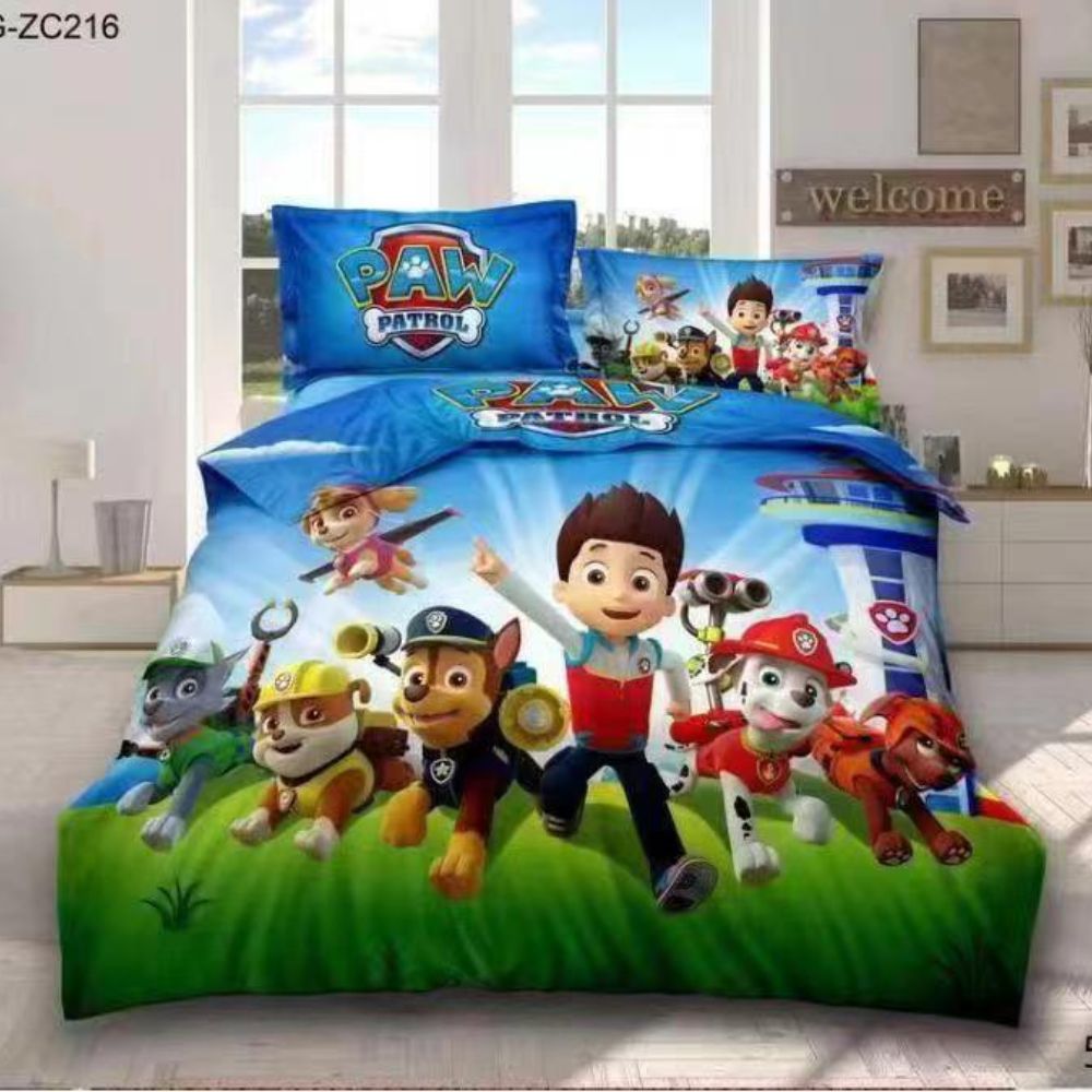 Σετ Παπλωματοθήκη Παιδική Paw Patrol 3 3τμχ 160x220cm Microcotton