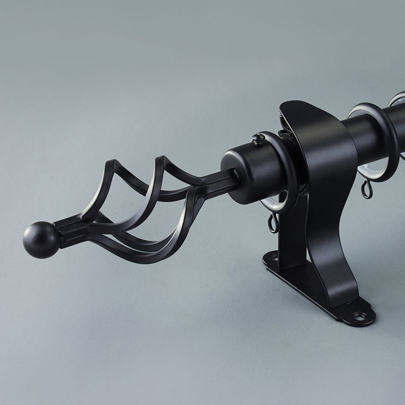 Σφαίρα Μαύρο Μονό Κουρτινόξυλο 120 έως 200cm 25mm 141-16200