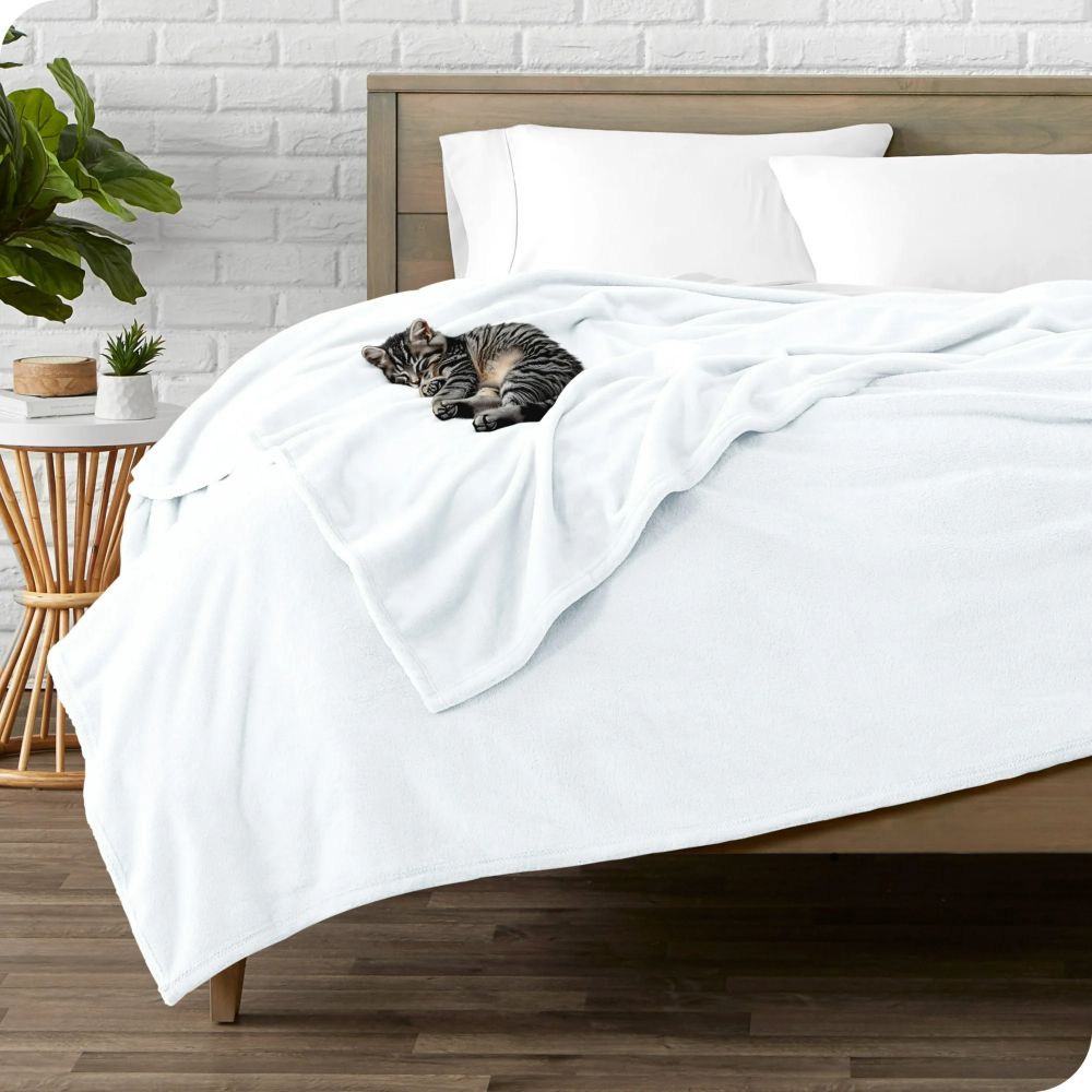 Κουβέρτα Coral Fleece Λευκή Υπέρδιπλη 220x240cm PB-12