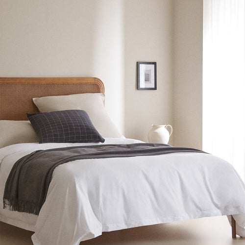 Monochrome - Σετ Σεντόνια Ημίδιπλα Λευκά 160X250cm 100% Βαμβάκι S-0177160